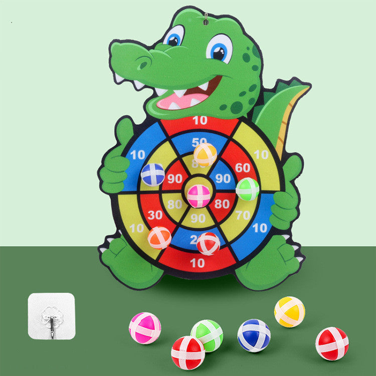 🎯 Cible en Velcro pour Enfants  Jeu de Fléchettes Amusant avec Balles Collantes - Design Cartoon Créatif