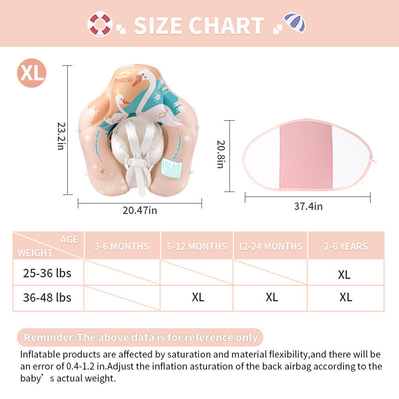 "Bouée Gonflable Cygne pour Bébé avec Protection Solaire – Certifiée CE"