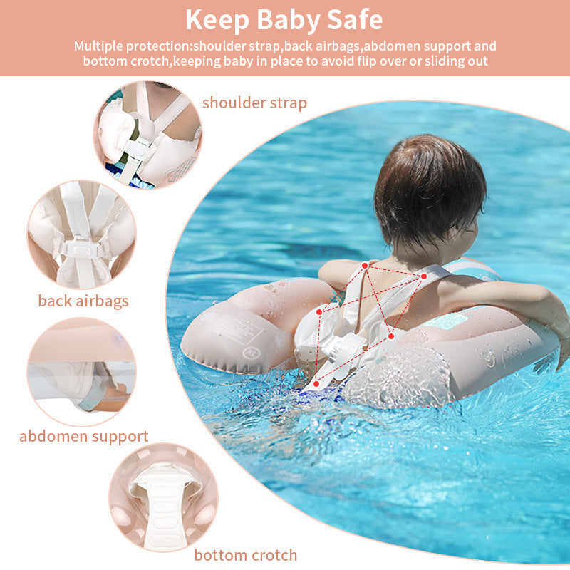 "Bouée Gonflable Cygne pour Bébé avec Protection Solaire – Certifiée CE"