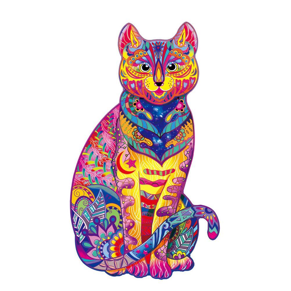 Puzzle en bois artisanal – Animaux 🧩🦊🐘