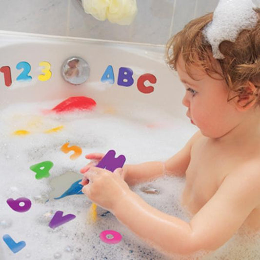 Jouets de Bain en Lettres et Chiffres - Outil d'Éveil pour Enfants