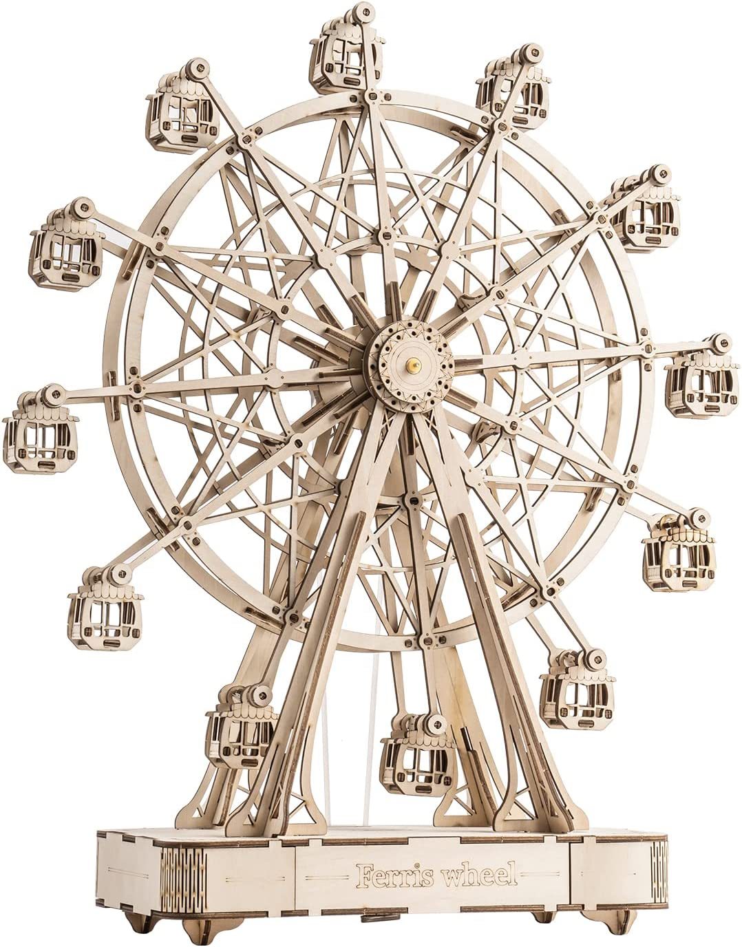 Maquette en Bois à Construire - Grande Roue Musicale Tournante pour Enfants (TGN01)