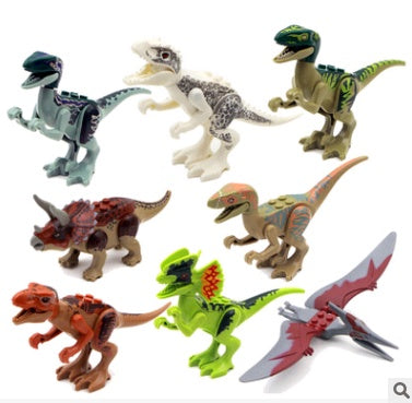 Figurines Mini Dinosaures en Briques de Construction - Jouets pour Enfants