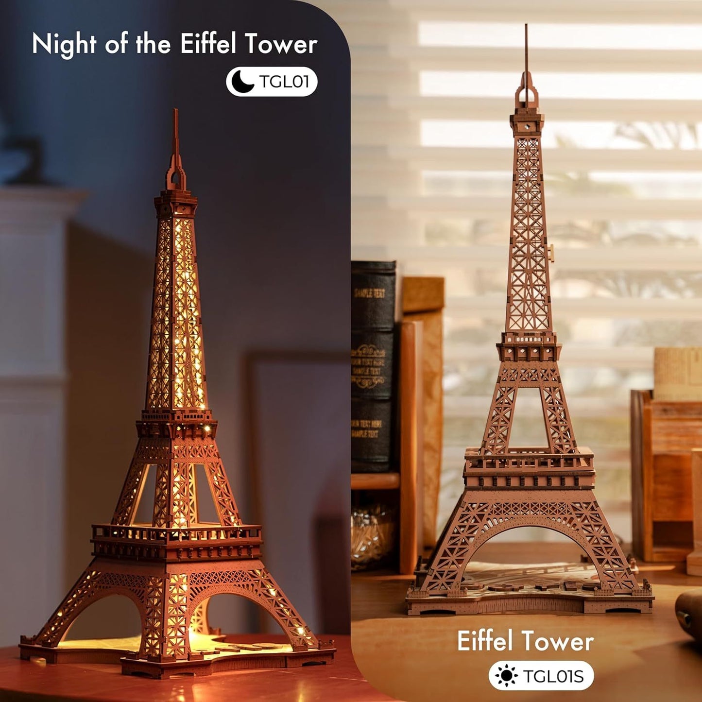 Rolife La Nuit de la Tour Eiffel – Puzzle en bois lumineux »