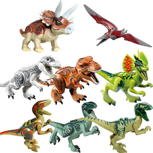 Figurines Mini Dinosaures en Briques de Construction - Jouets pour Enfants