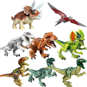 Figurines Mini Dinosaures en Briques de Construction - Jouets pour Enfants