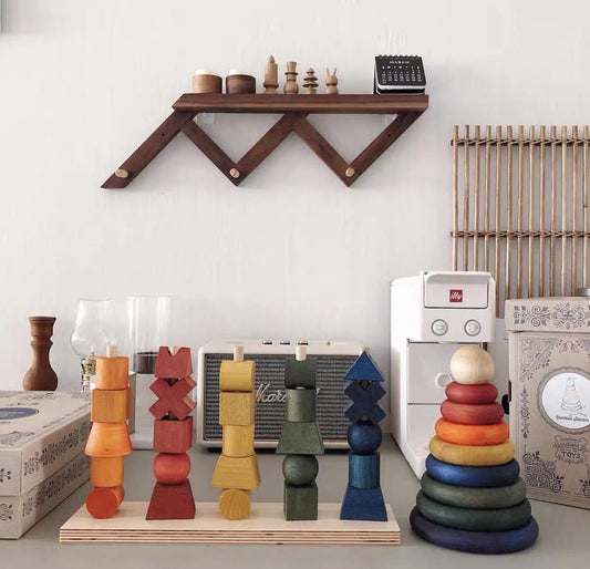 Bûches et perles pour la construction, jouets éducatifs"
"