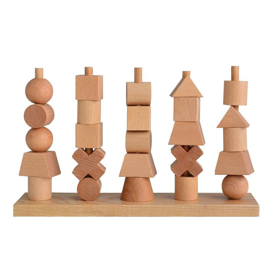 Bûches et perles pour la construction, jouets éducatifs"
"