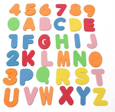 Jouets de Bain en Lettres et Chiffres - Outil d'Éveil pour Enfants