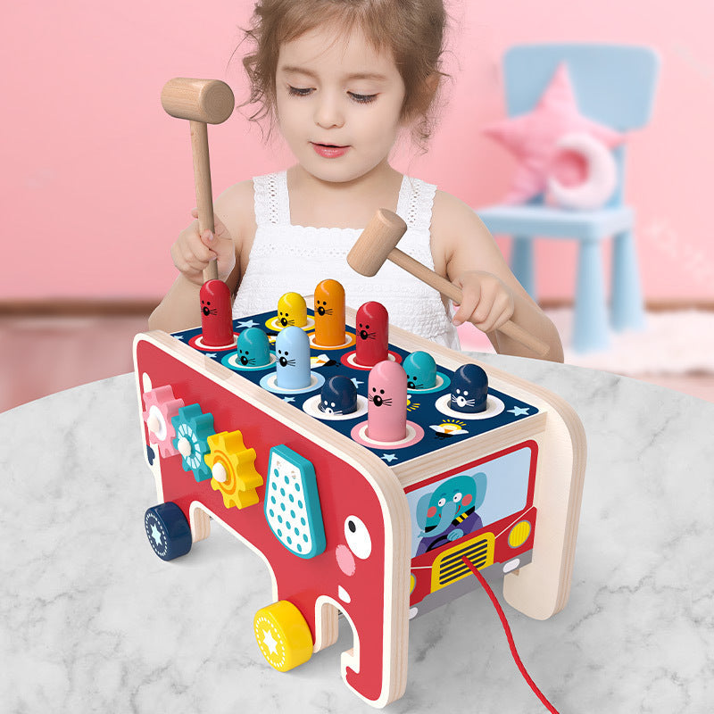 Banc à Marteler Montessori en Bois - Jouet Éducatif et Musical pour Tout-Petits"