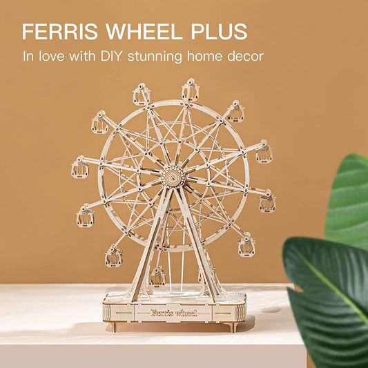 Maquette en Bois à Construire - Grande Roue Musicale Tournante pour Enfants (TGN01)